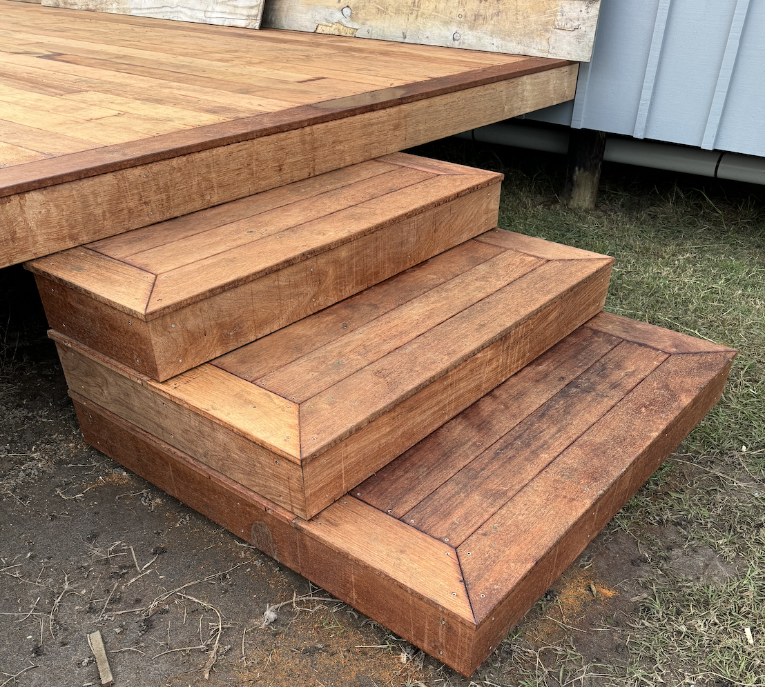 Custom Timber Deck Stairs Detail