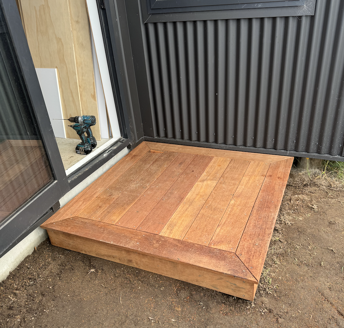 Timber Deck Entry Step Construction