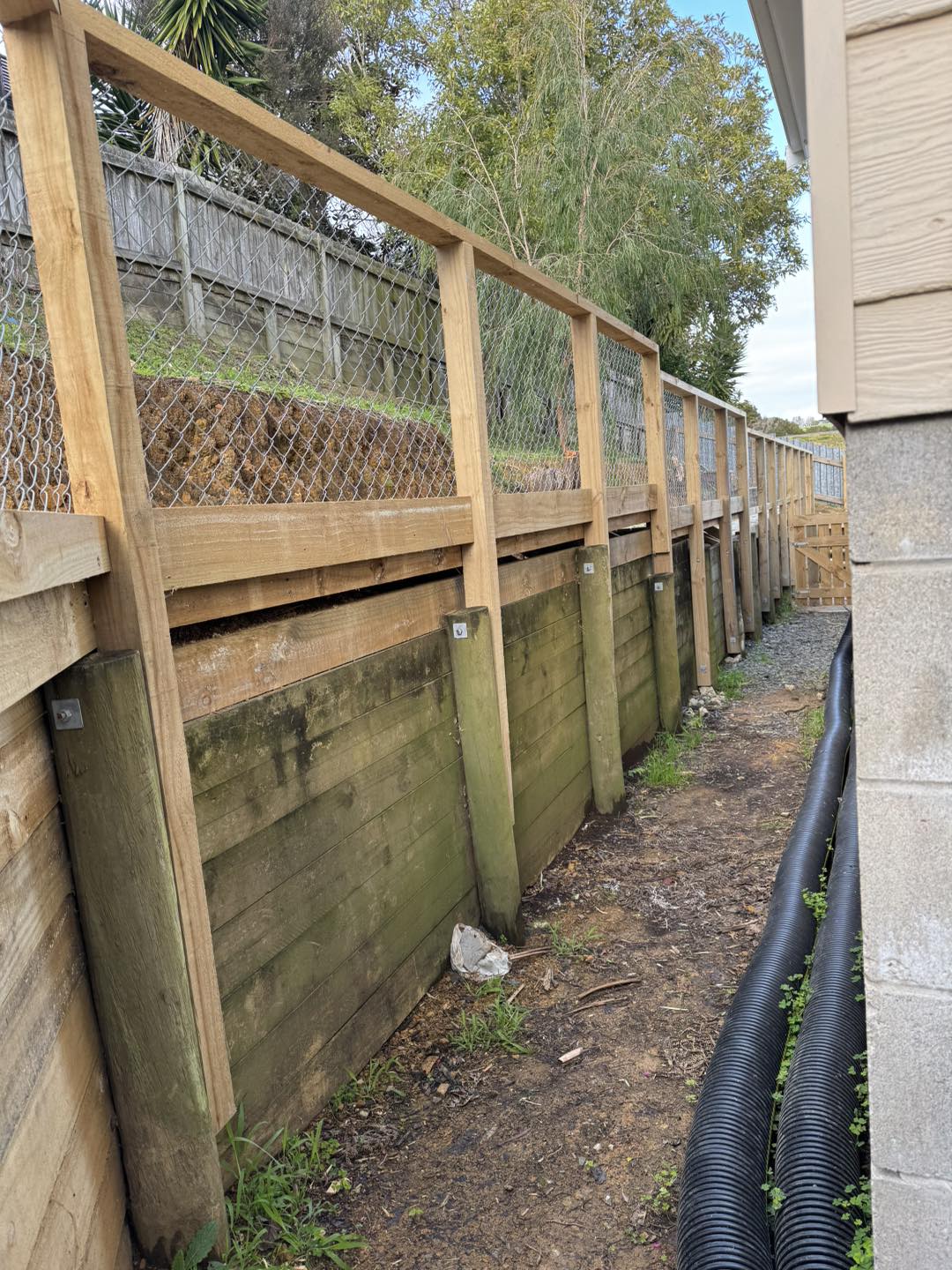 Timber Retaining Wall Construction Whangarei